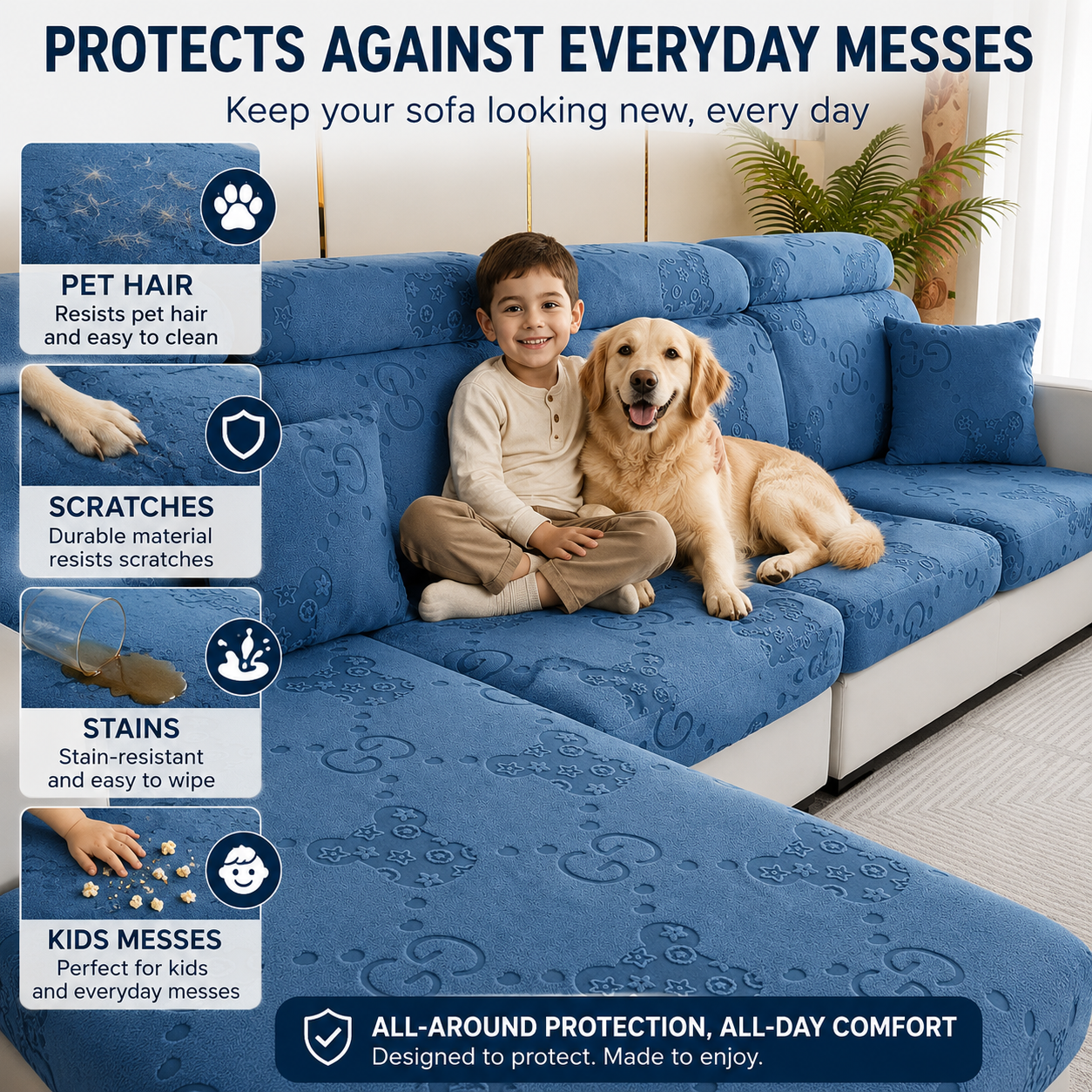 Anti Slip L Shaped Sectional Cushion Sofa Couch Cover