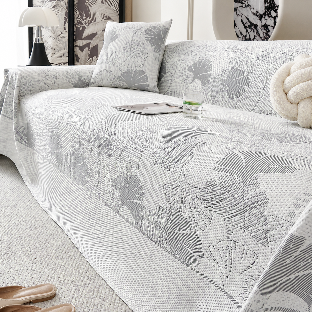 Non-Slip Elegant Jacquard Sofa Couch Cover