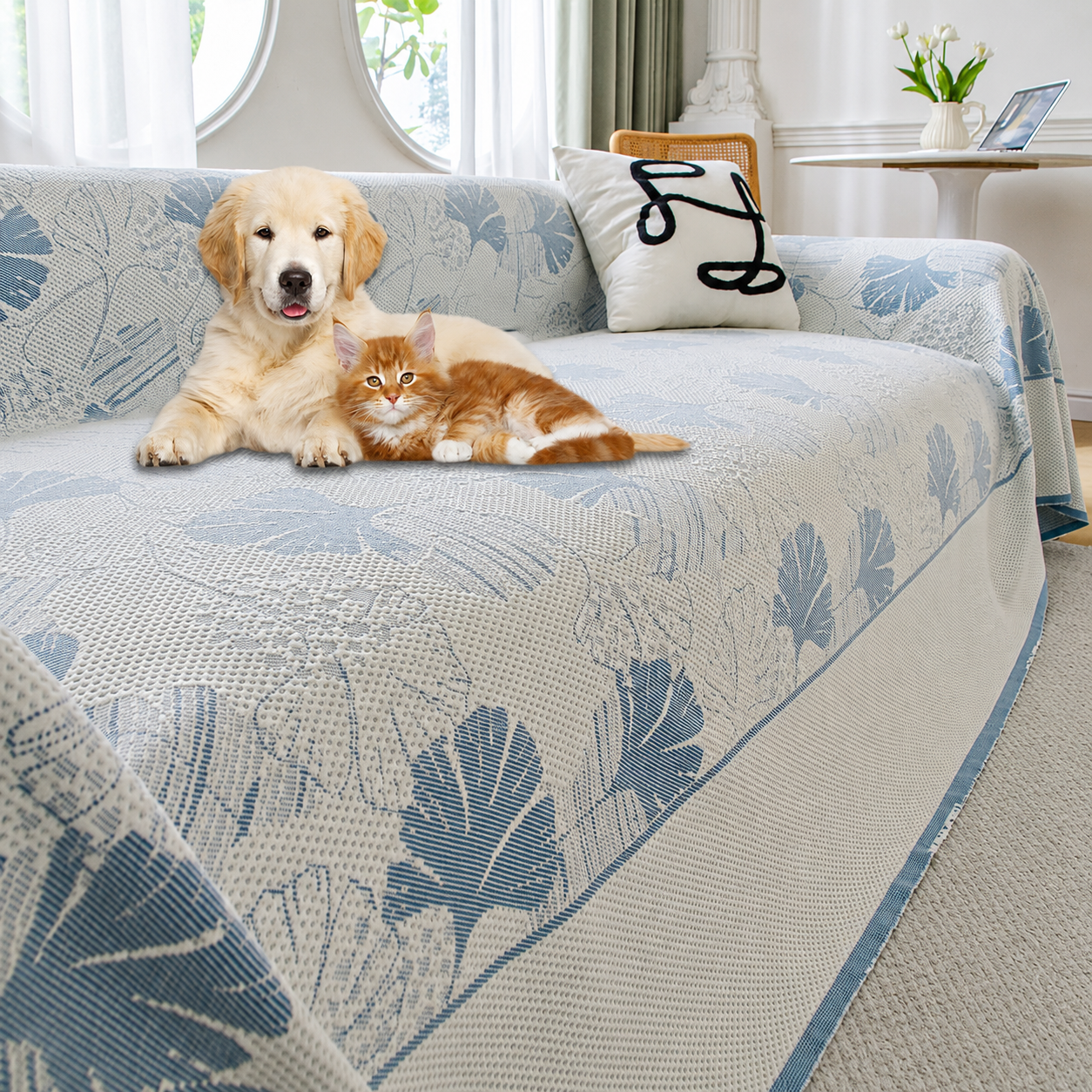 Non-Slip Elegant Jacquard Sofa Couch Cover