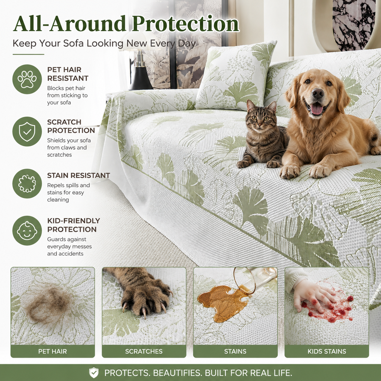 Non-Slip Elegant Jacquard Sofa Couch Cover