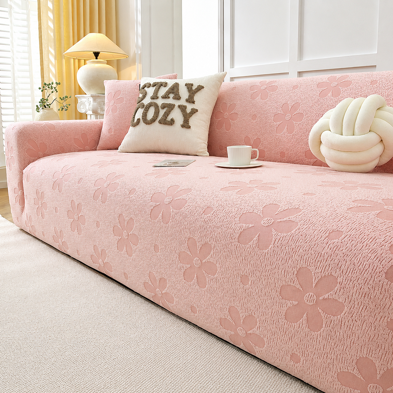 360 Floral Jacquard Slipcover Sofa Couch Cover