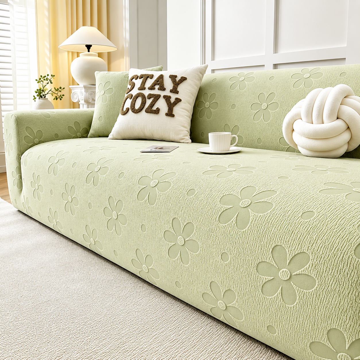 360 Floral Jacquard Slipcover Sofa Couch Cover