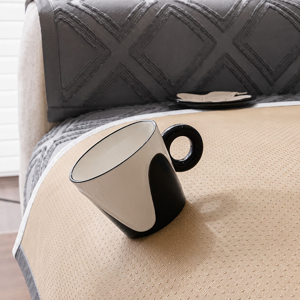 Non Slip Chenille Geometric Mat Couch Sofa Cover
