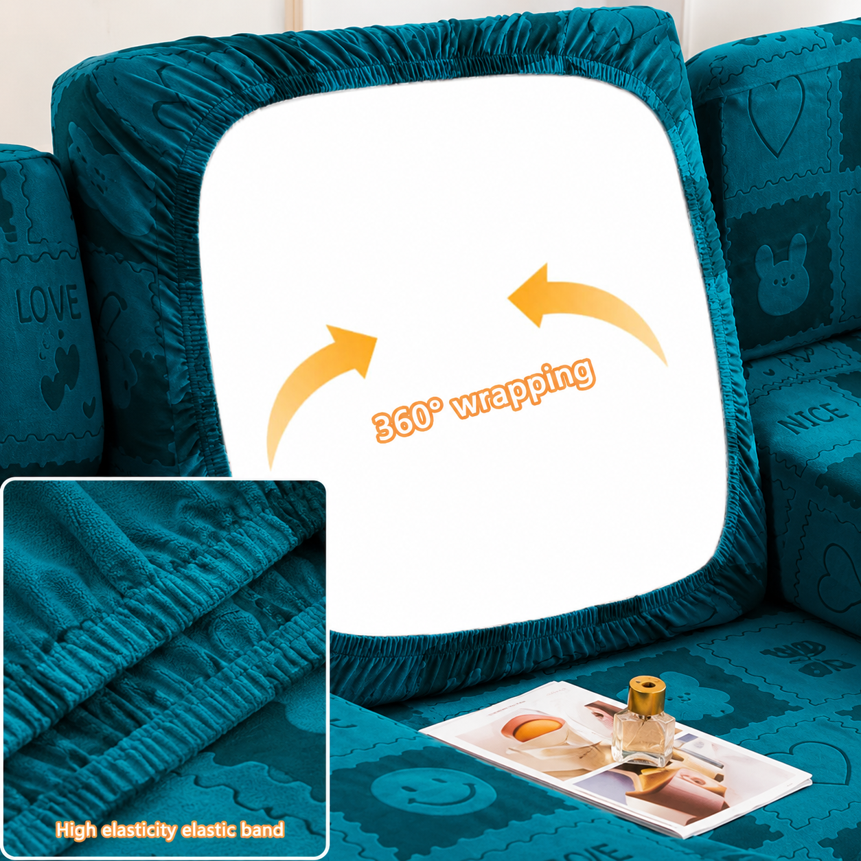 Anti Slip L Shaped Sectional Cushion Sofa Couch Cover