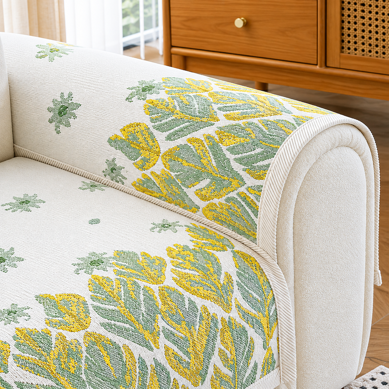 Non Slip Premium Chenille Jacquard Couch Cover