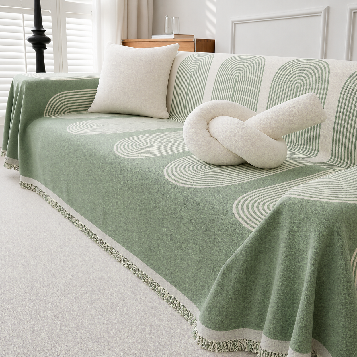 Elegant Chenille Geometry Sofa Couch Cover