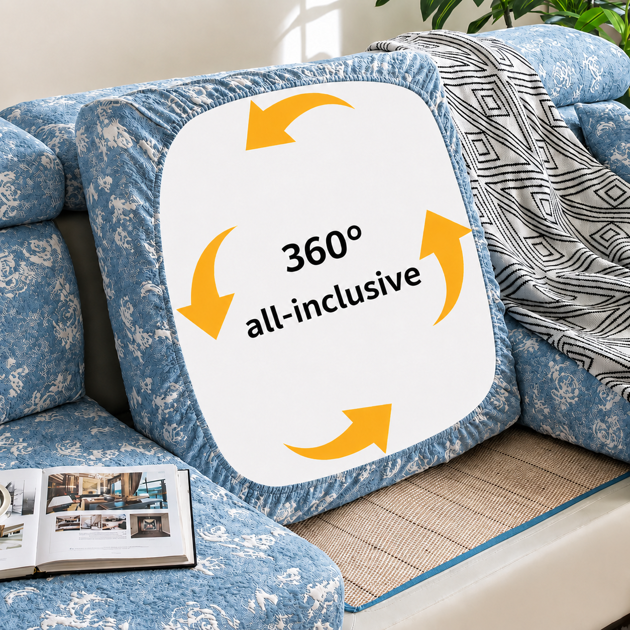 L Shaped Sectional Floral Cushion Sofa Couch Cover