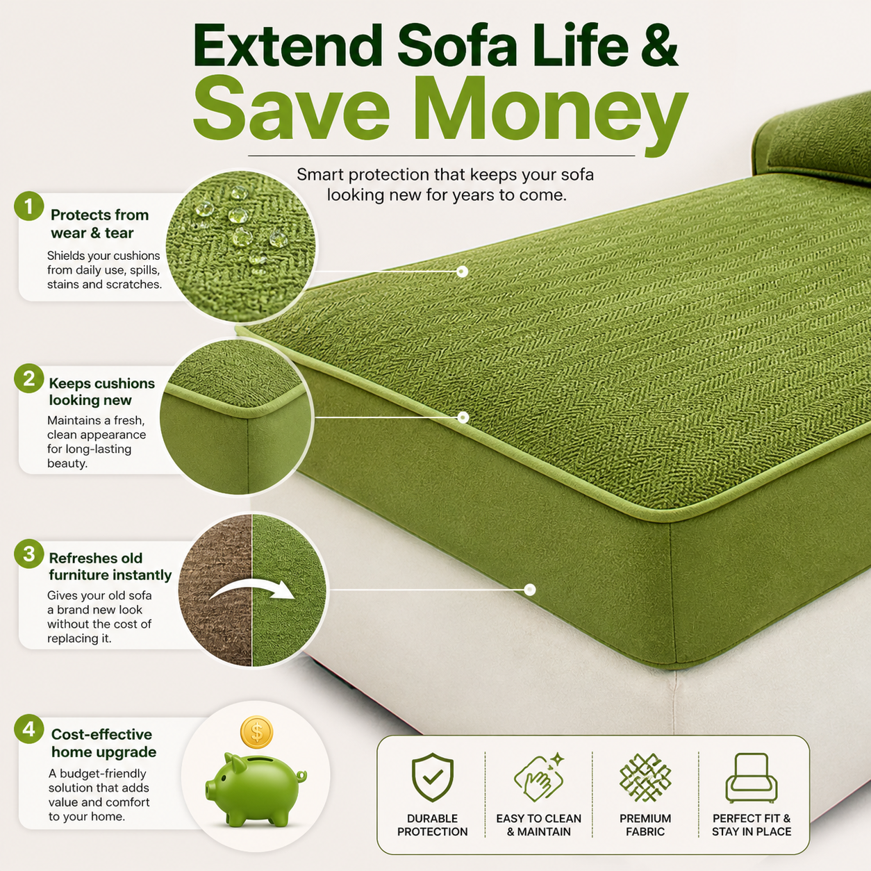 Anti Slip L Shaped Sectional Cushion Sofa Couch Cover