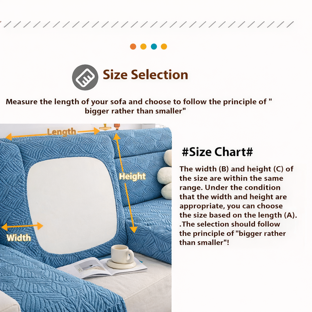 Jacquard Anti-Slip L Shaped Skirt Cushion Sofa Couch Cover