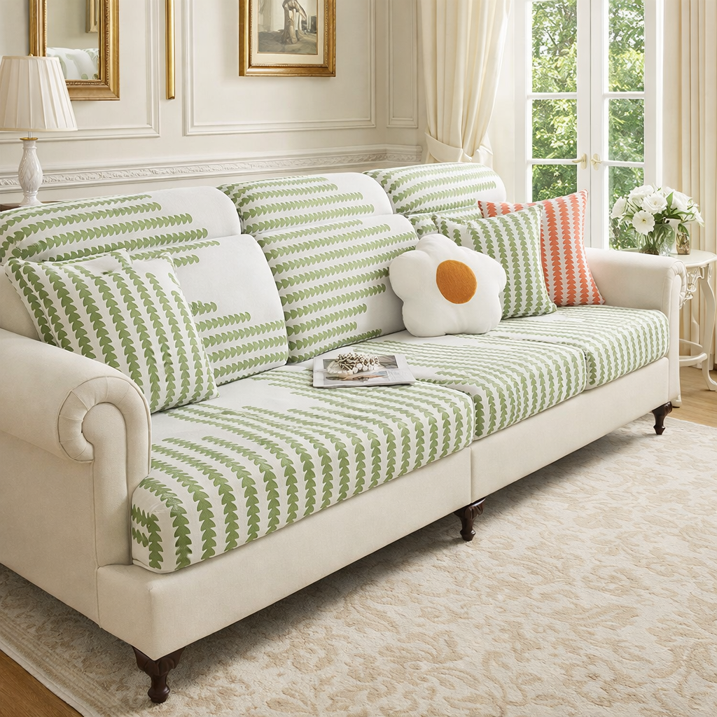 Anti-Slip L Shaped Geometric Cushion Sofa Couch Cover