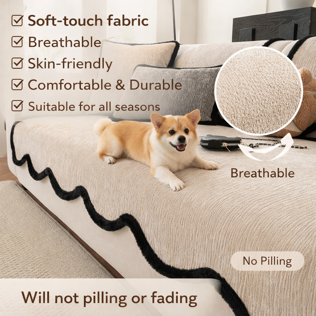 Luxury Chenille Anti Slip Sofa Couch Cover