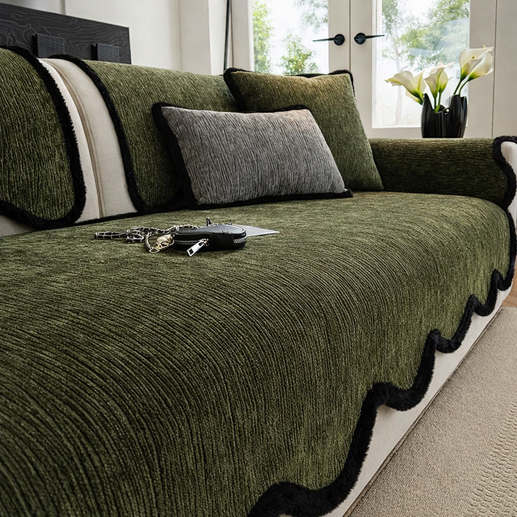 Luxury Chenille Anti Slip Sofa Couch Cover