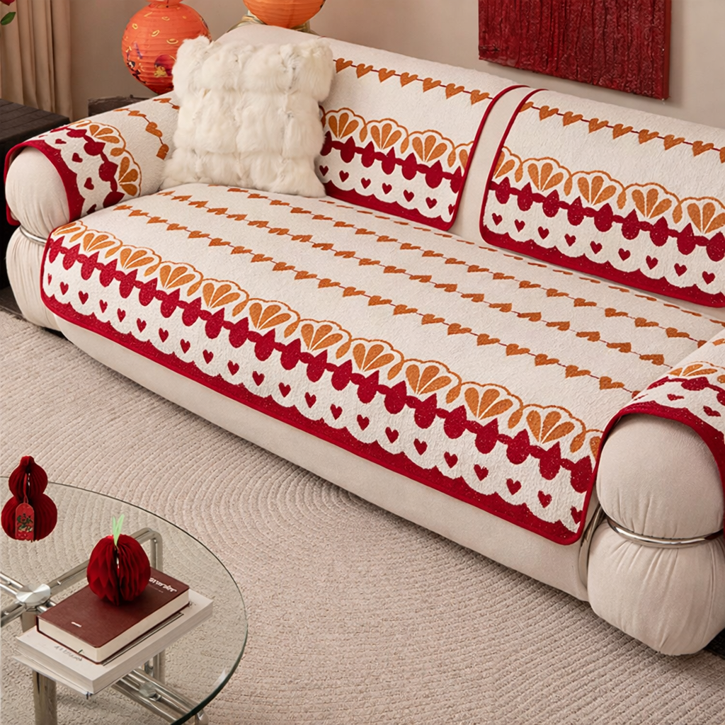 Non Slip Plush Fuzzy Mat Couch Sofa Cover