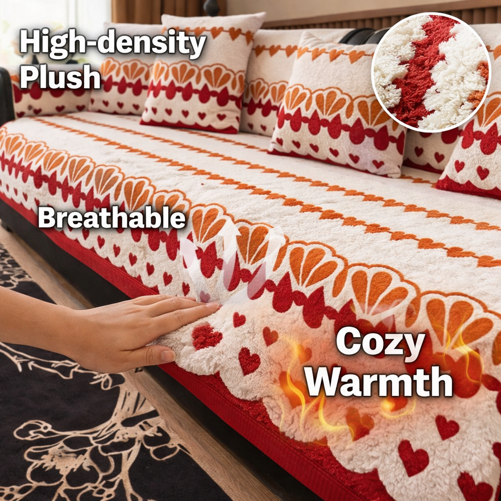Non Slip Plush Fuzzy Mat Couch Sofa Cover