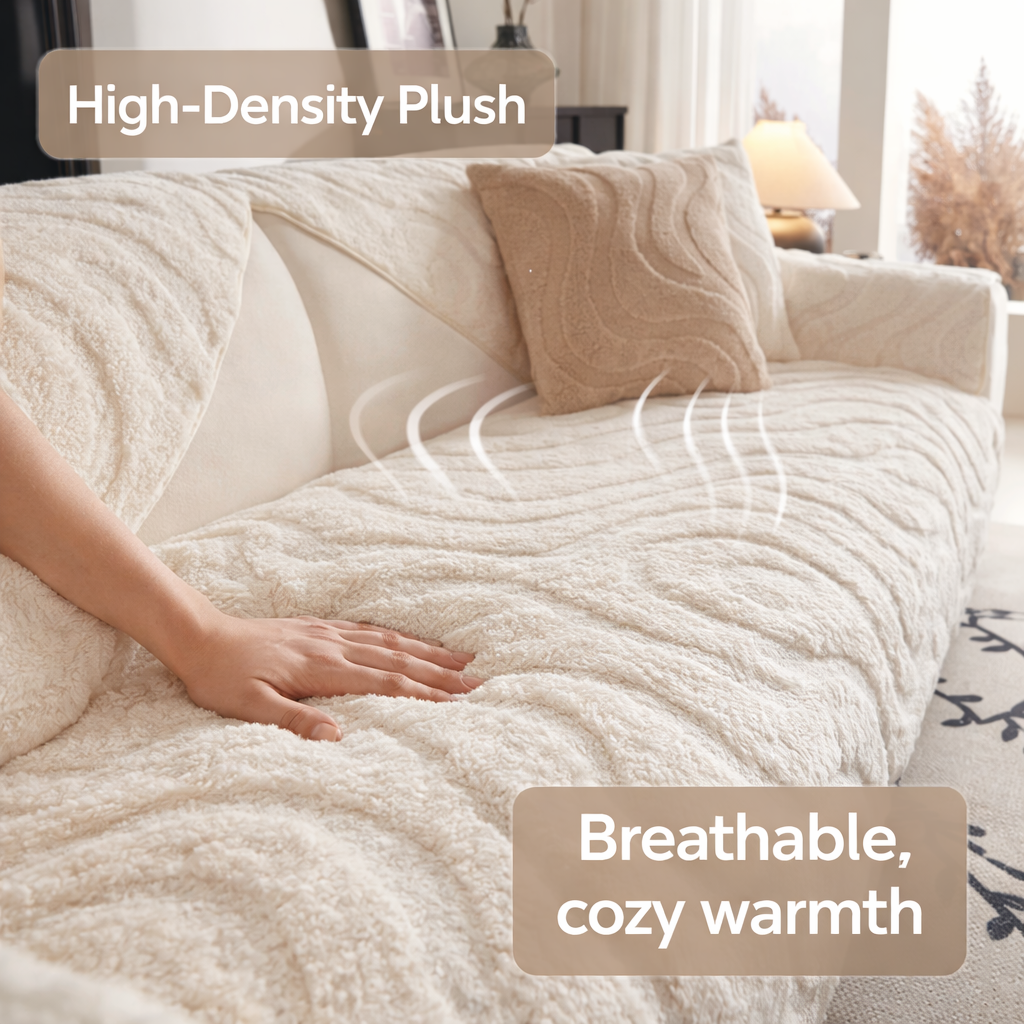 Non Slip Fuzzy Geometric Mat Couch Sofa Cover