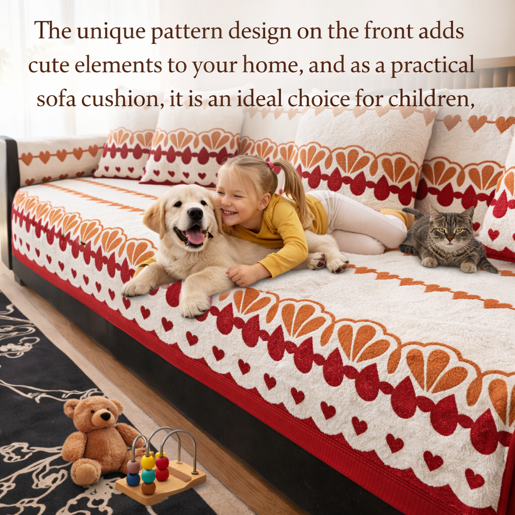 Non Slip Plush Fuzzy Mat Couch Sofa Cover