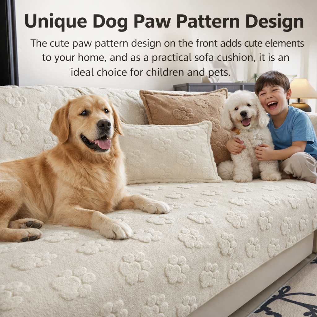 Non Slip Fuzzy Cat Paw Mat Couch Sofa Cover