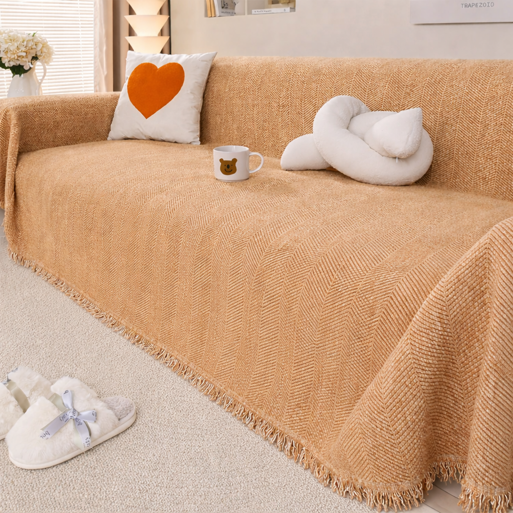 Chenille Tassels Modern Sofa Couch Cover