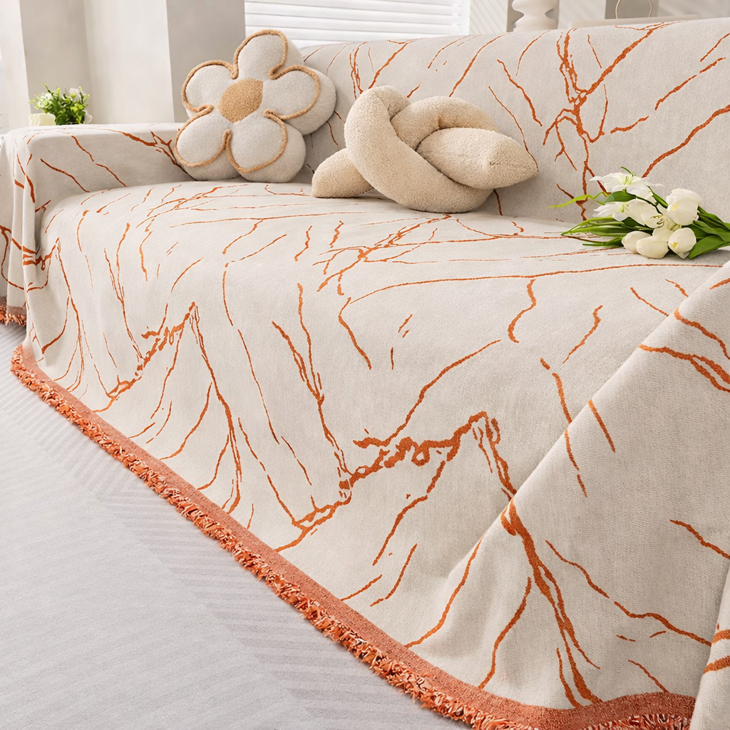 Anti-Slip Luxury Chenille Elegance Tassels Sofa Couch Cover