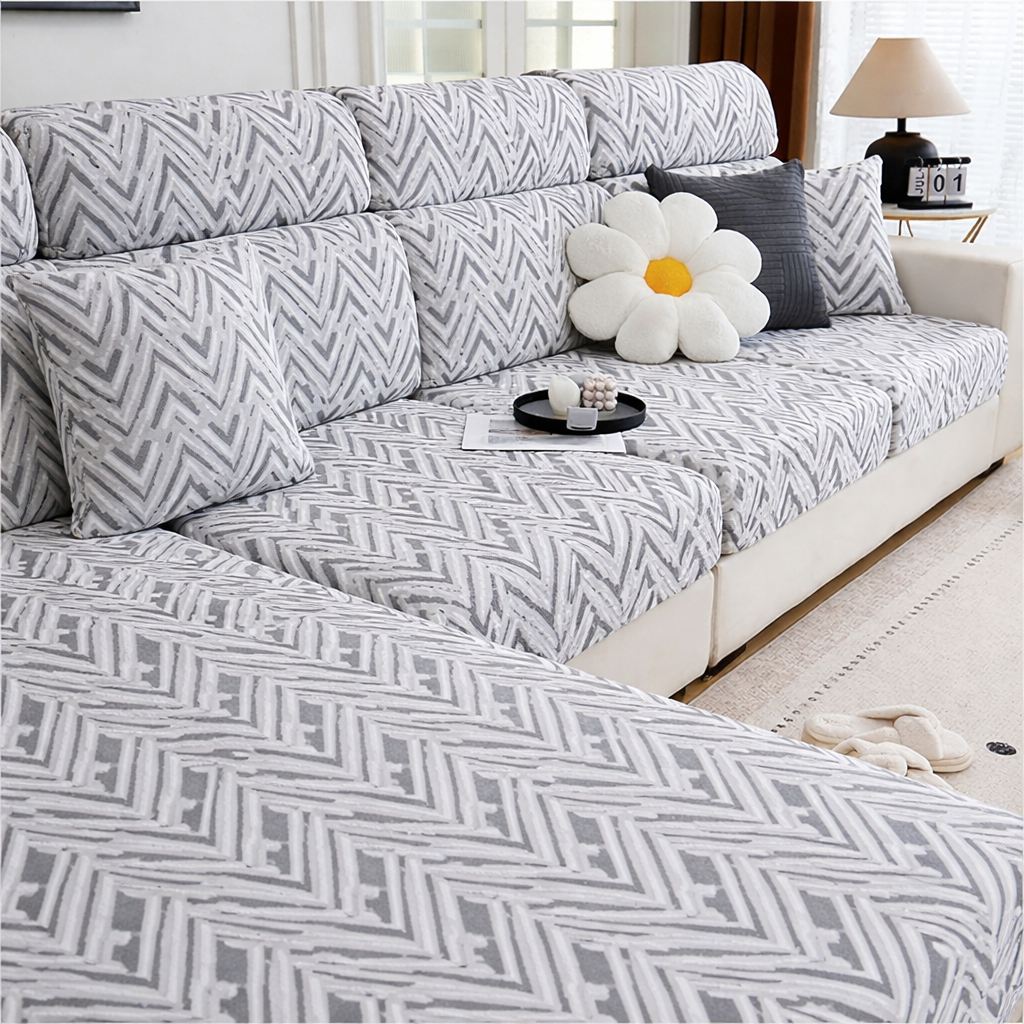 Anti-Slip Woven L Shaped Cushion Sofa Couch Cover