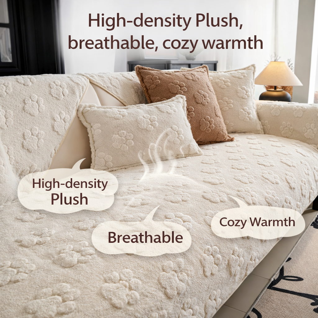 Non Slip Fuzzy Cat Paw Mat Couch Sofa Cover