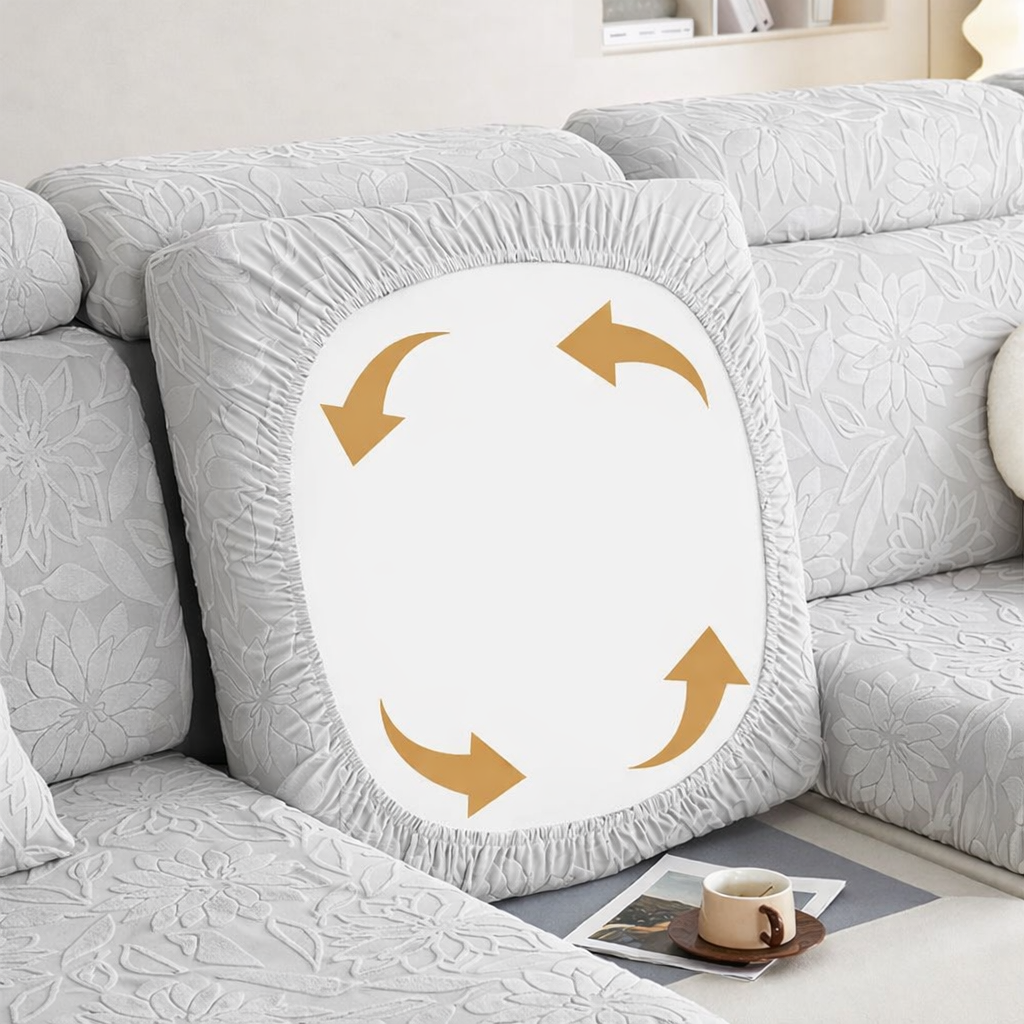 Boho Floral Cushion L Shaped Slipcover Sofa Couch Cover