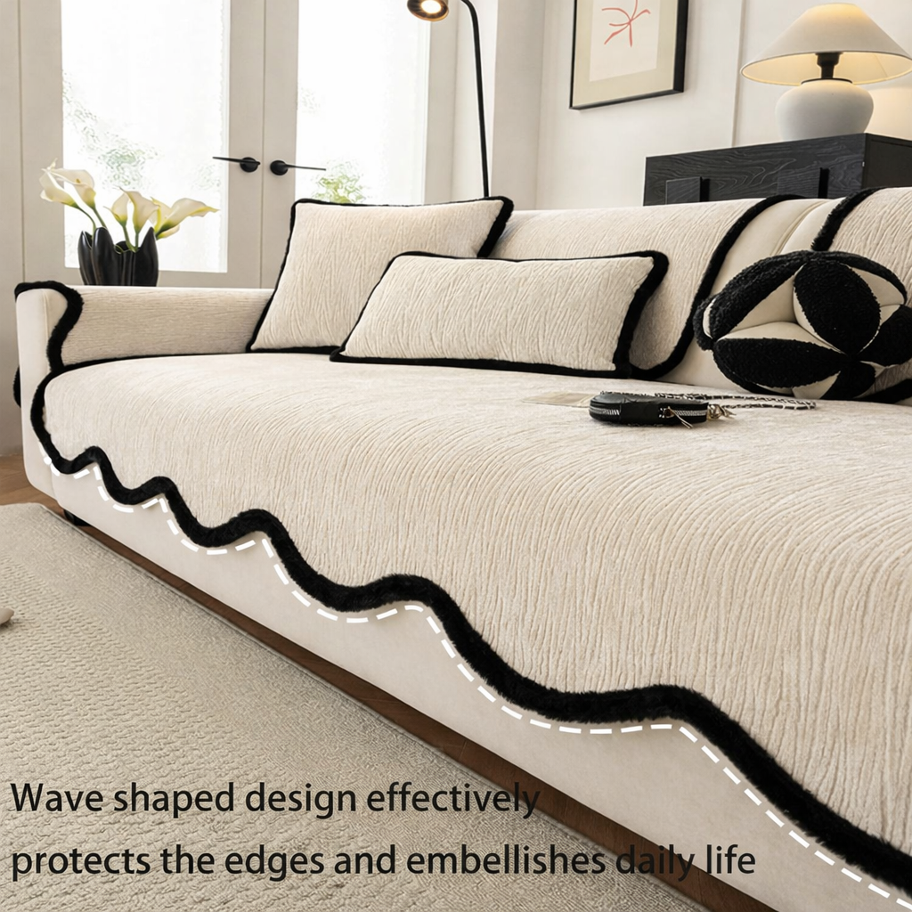 Luxury Chenille Anti Slip Sofa Couch Cover