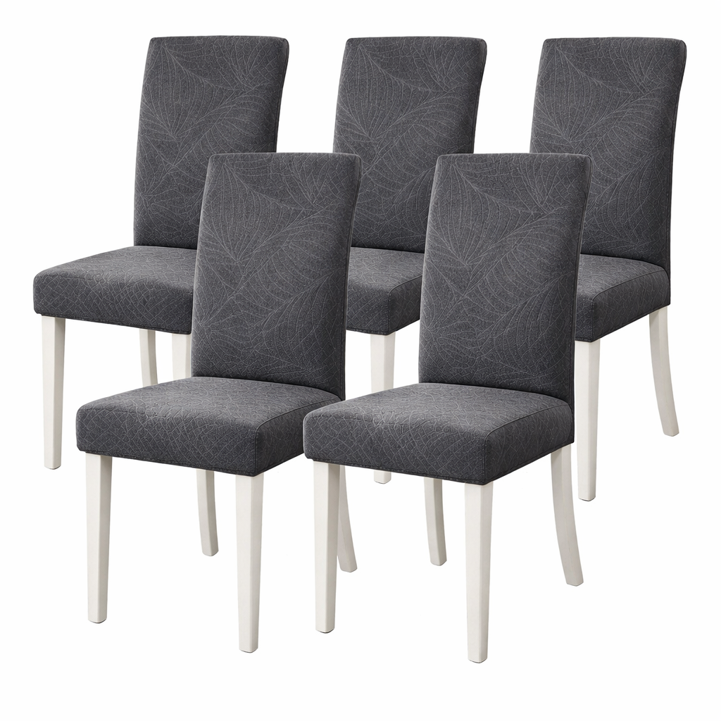 Jacquard Slipcover Leaf Chair Seat Cover