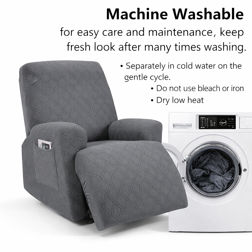 Jacquard Geometric Recliner Slipcover Lazy Boy Chair Cover