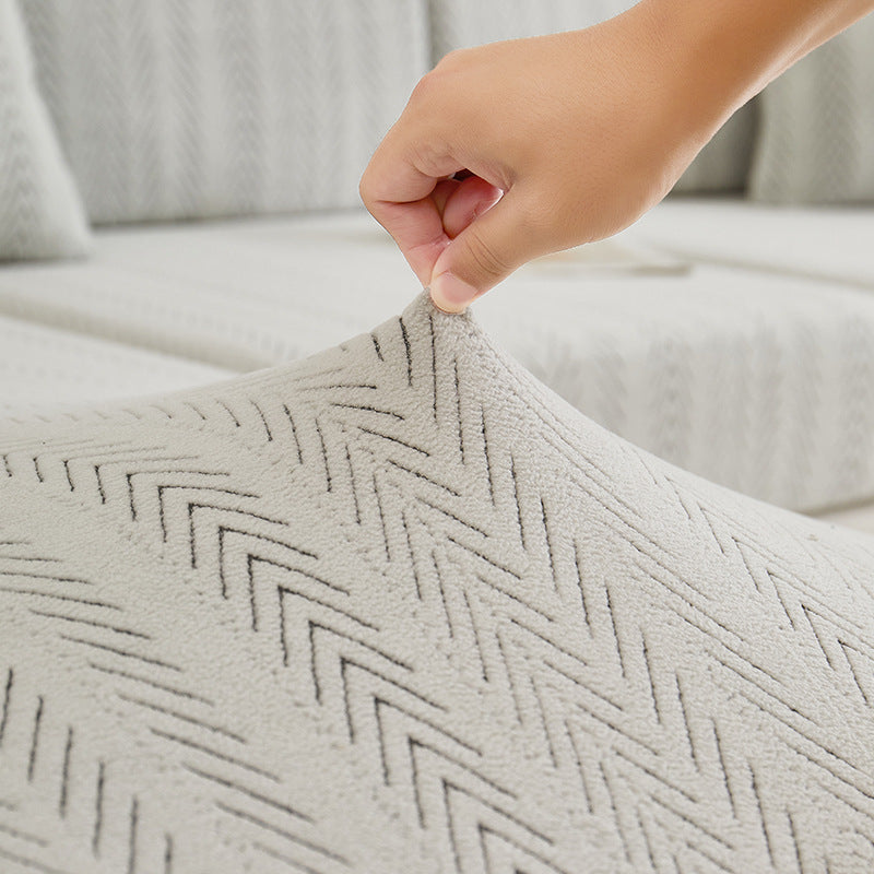 Anti Slip Jacquard L Shaped Sectional Cushion Sofa Couch Cover