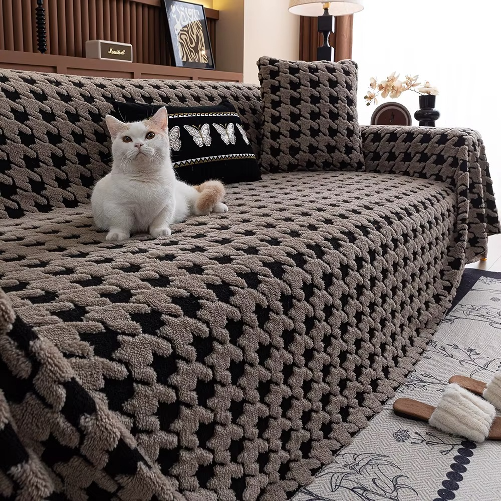 Elegance Funny Fuzzy Anti-Slip Sofa Couch Cover