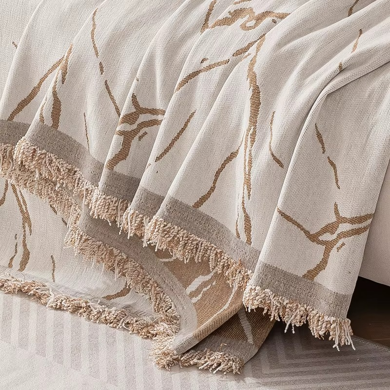 Anti-Slip Luxury Chenille Elegance Tassels Sofa Couch Cover