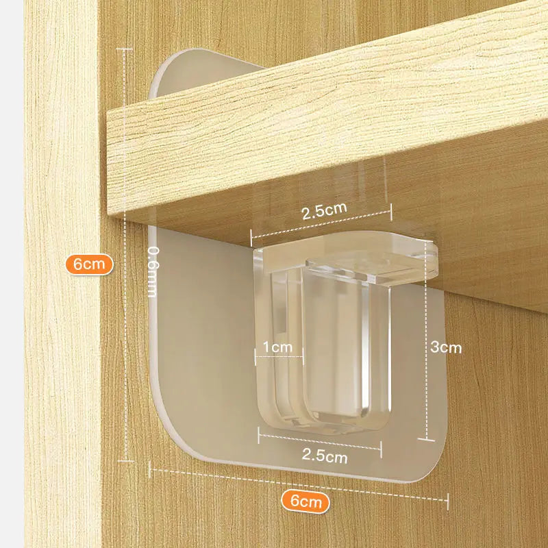 Locking Shelf Adhesive Bracket Support Pegs