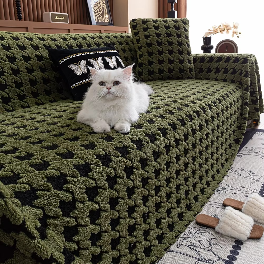 Elegance Funny Fuzzy Anti-Slip Sofa Couch Cover