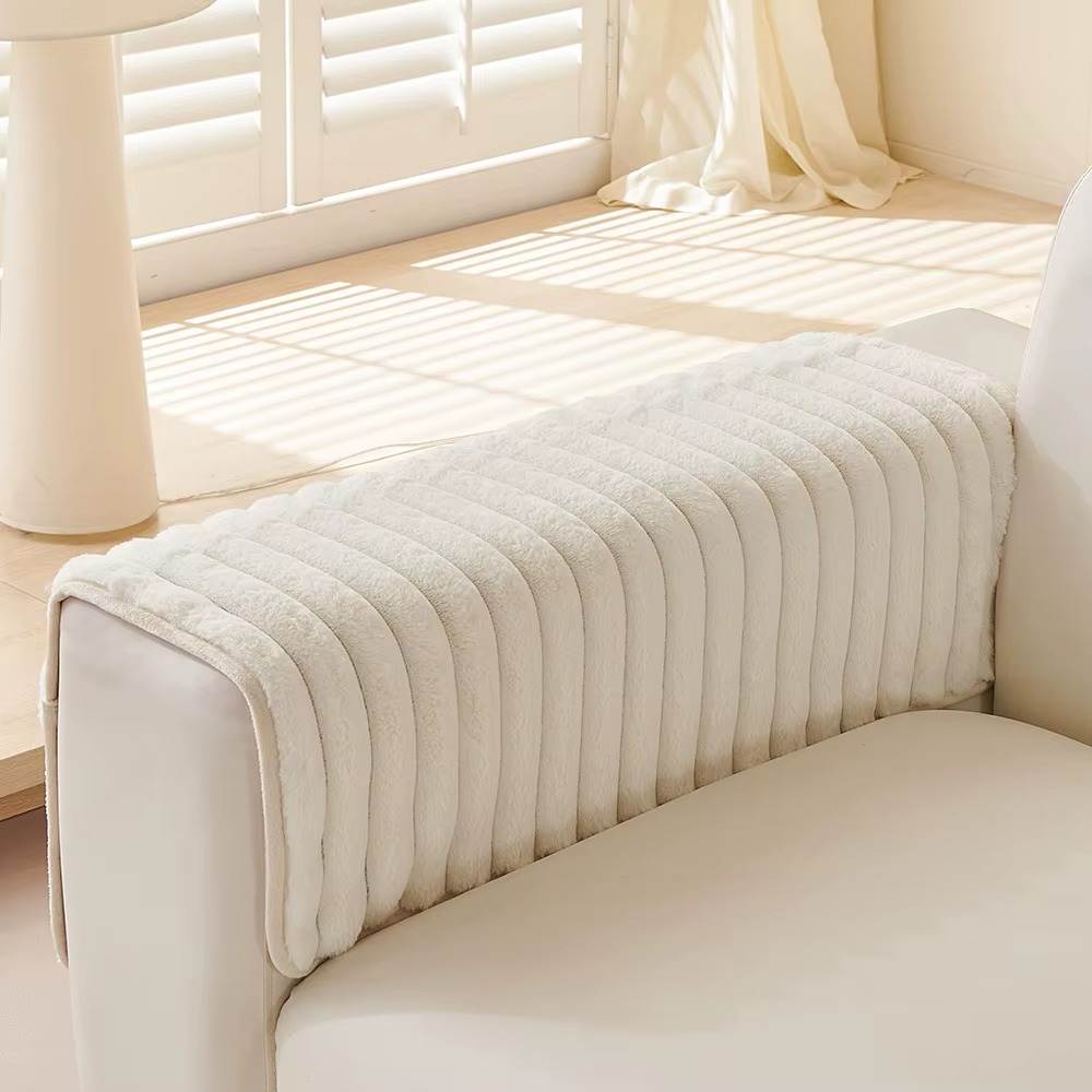 Non Slip Plush Rabbit Fuzzy Mat Couch Sofa Cover