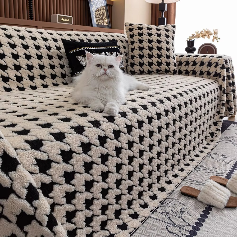 Elegance Funny Fuzzy Anti-Slip Sofa Couch Cover