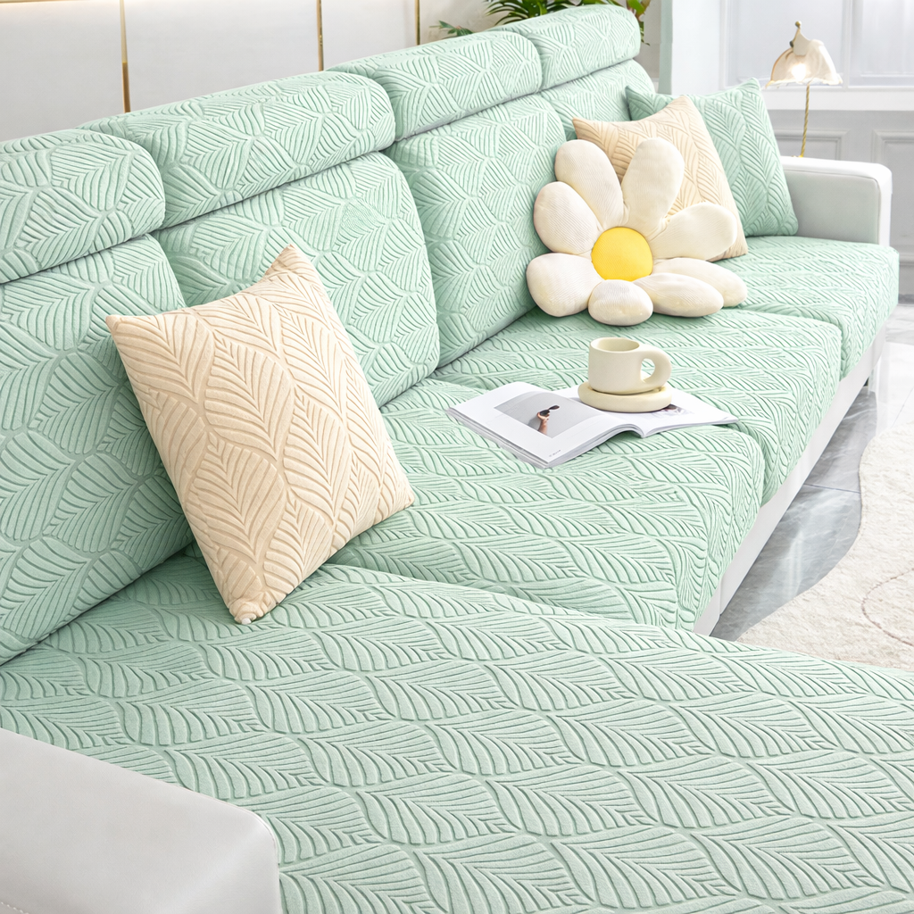 Non-Slip L Shaped Slipcover Jacquard Cushion Sofa Couch Cover
