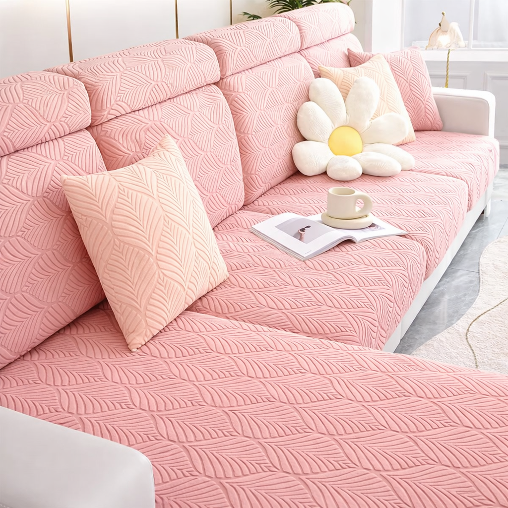 Non-Slip L Shaped Slipcover Jacquard Cushion Sofa Couch Cover