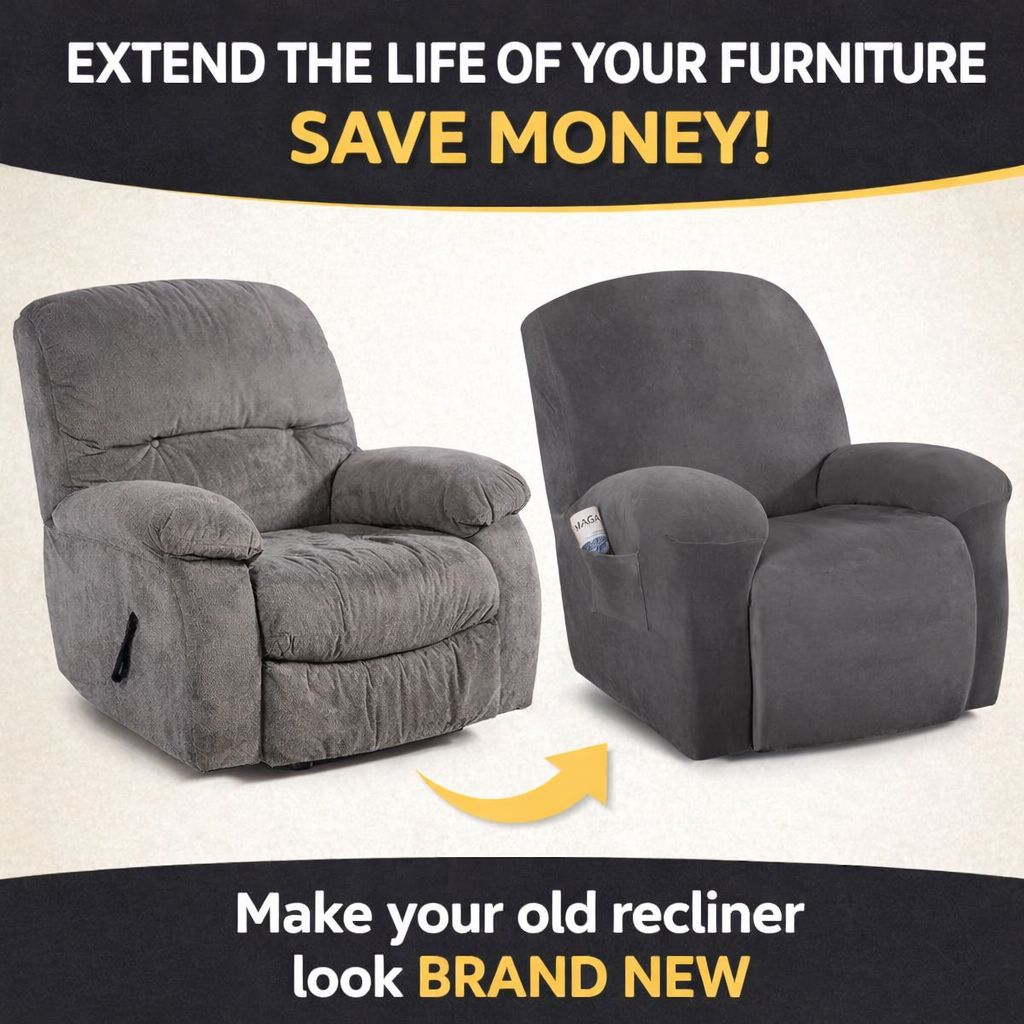 Velvet Love Seat Slipcover Recliner Cover