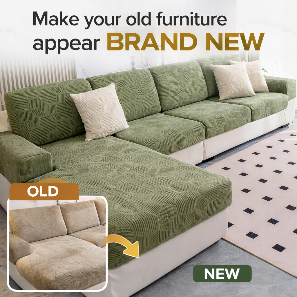 Anti Slip Cushion L Shaped Geometric Sectional Sofa Couch Cover