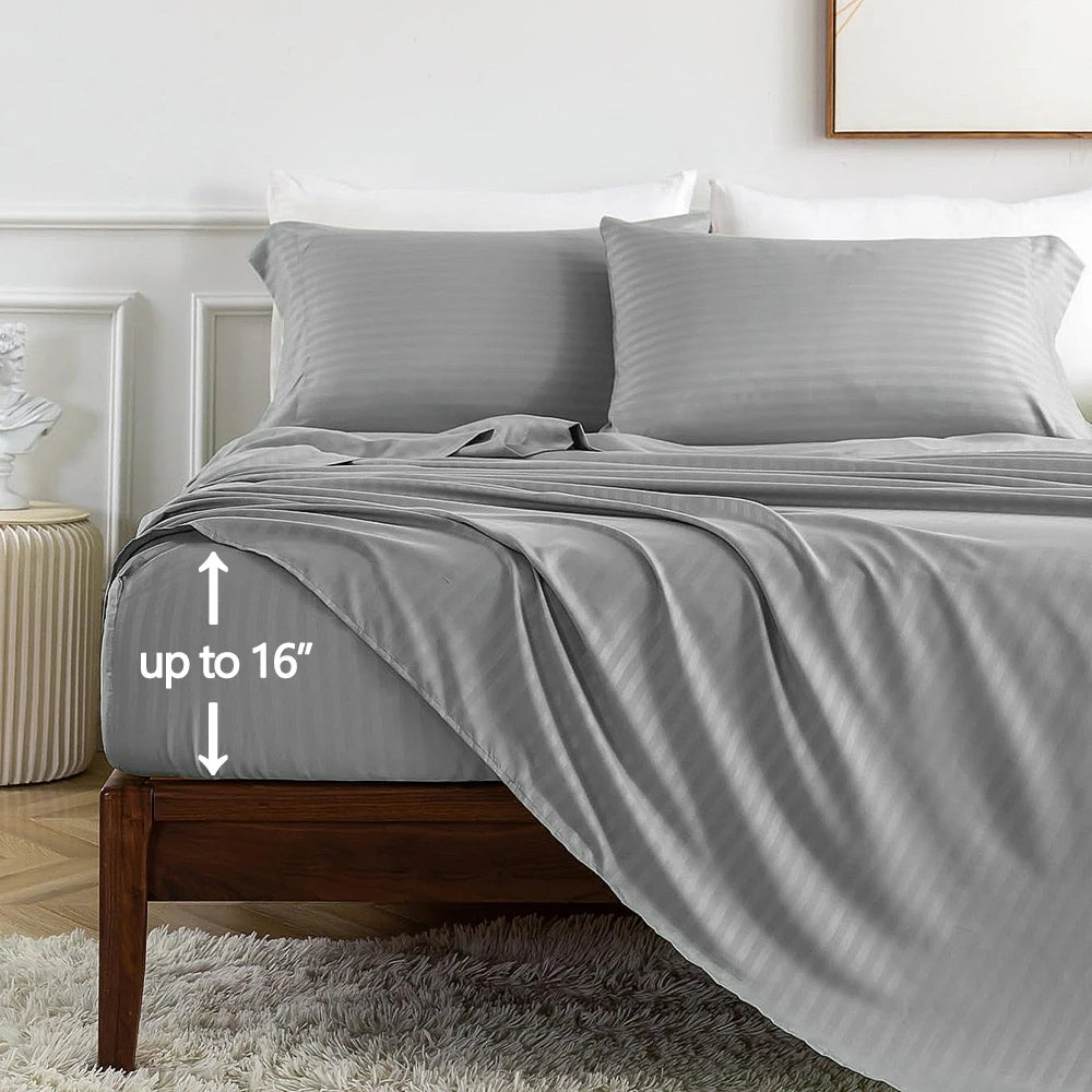Stripe Line Fitted Bedding Sheet Set