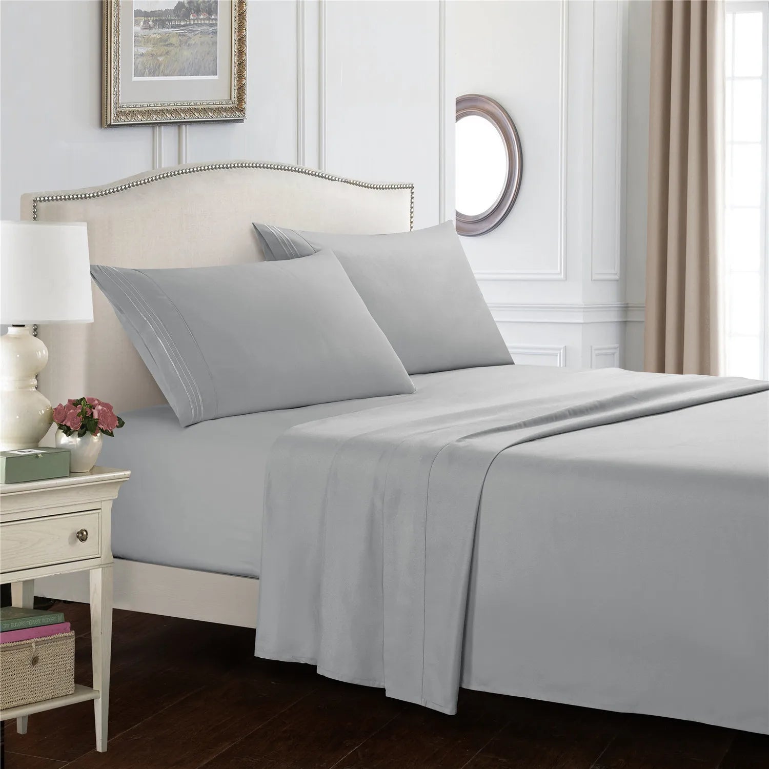 Wrinkle Free Fitted Bedding Sheet Set