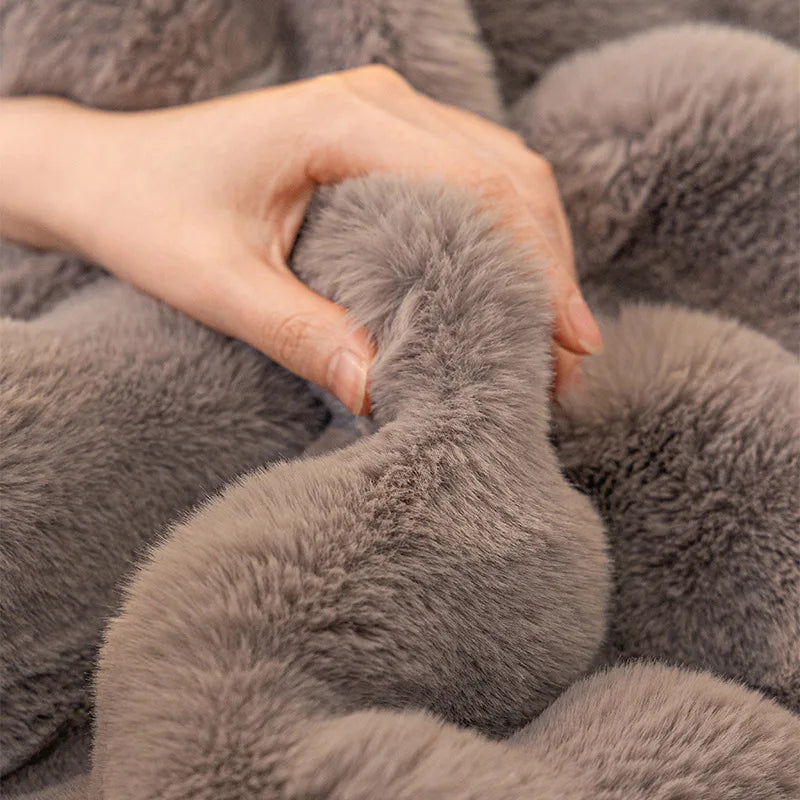 Non Slip Plush Fuzzy Furry Couch Sofa Cover