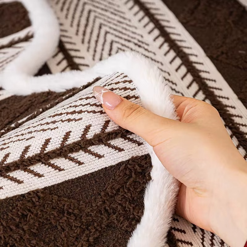 Elegant Chenille Anti Slip Stripe Sofa Couch Cover