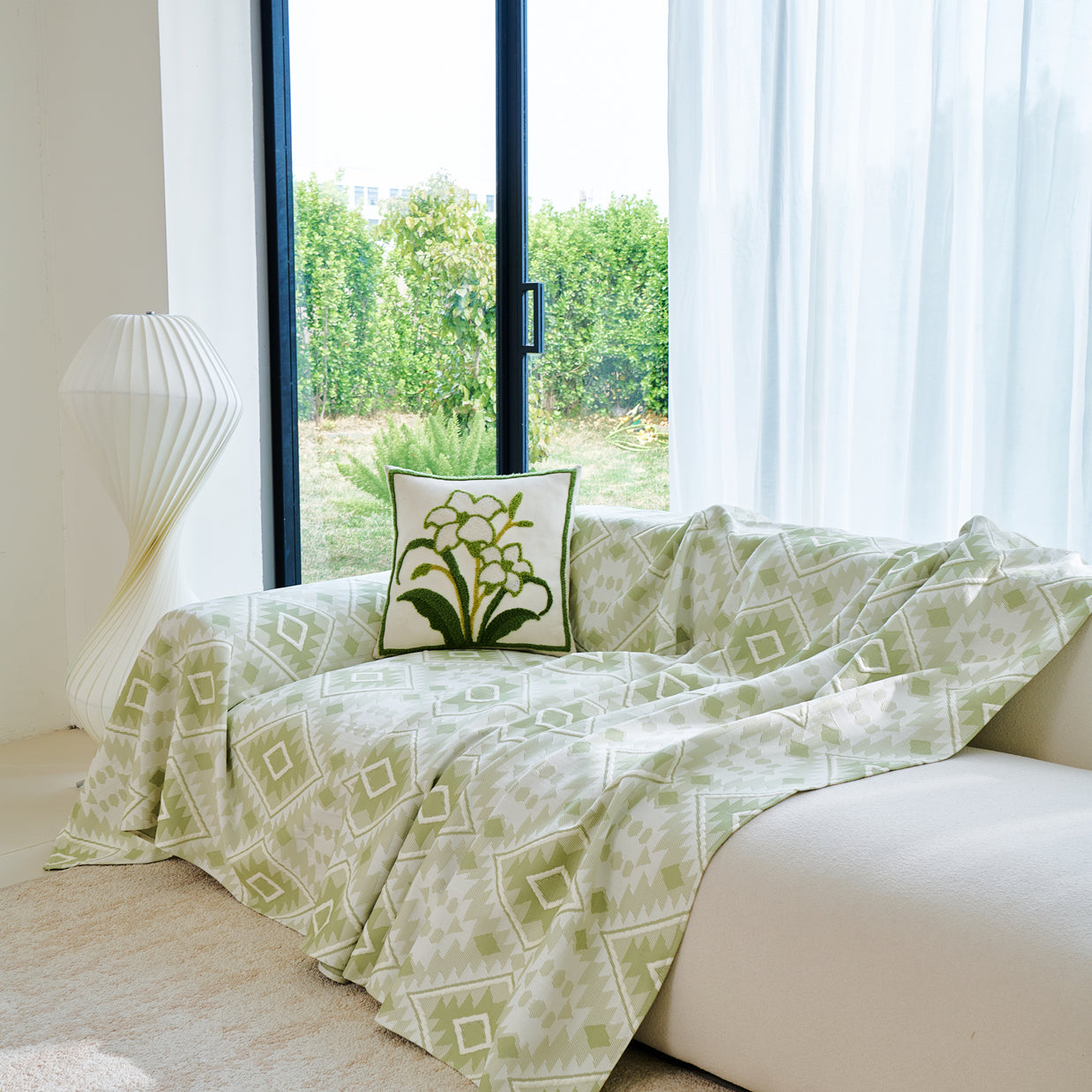 Anti-Slip Elegant Boho Geometric Sofa Couch Cover
