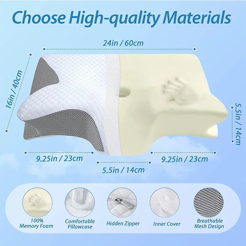 Ergonomically Relaxing Support Sleeping Bed Pillow