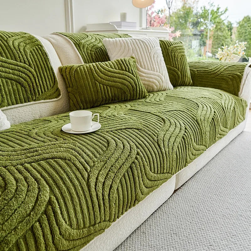 Cozy Fuzzy Boho Non Slip Couch Sofa Cover