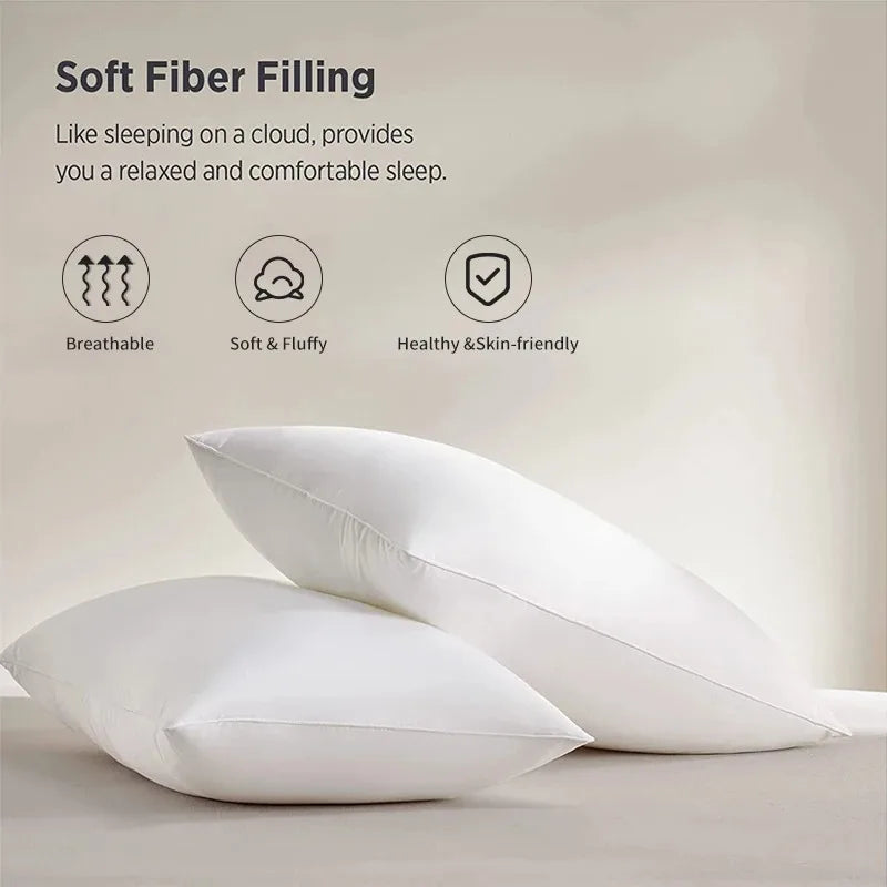 2 Fluffy Bed Sleeping Pillows