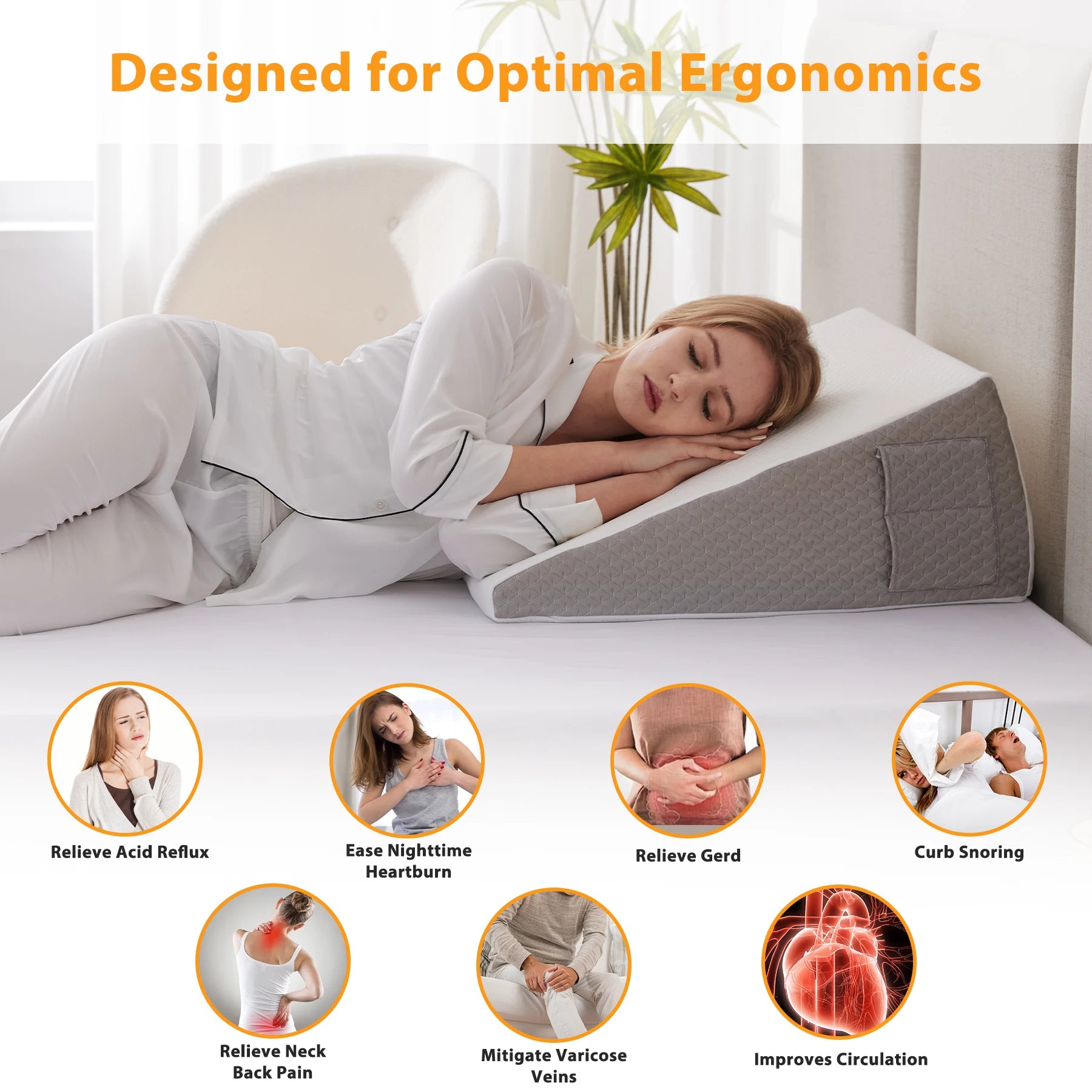 Wedge Support Relaxing Sleeping Bed Pillow