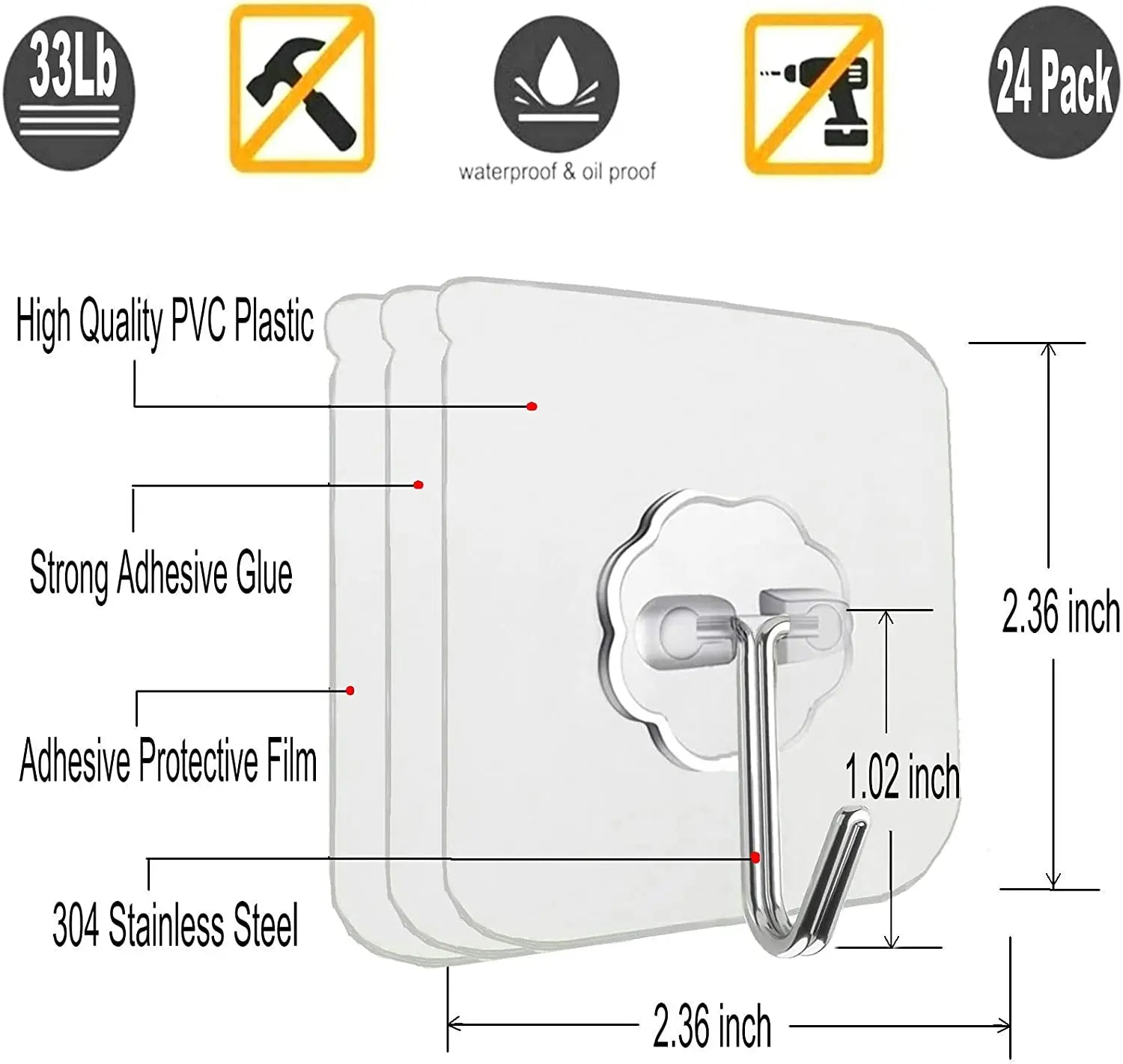 Hanging Heavy Duty Shelf Adhesive Wall Hook